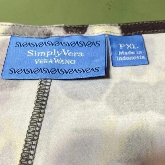 Simply Vera Vera Wang Gray yellow & black dress size XLP - Picture 7 of 10